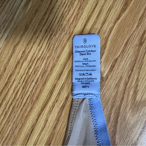 Third Love Chevron Contour Demi Bra in Lavender Size 32D - Picture 2 of 3